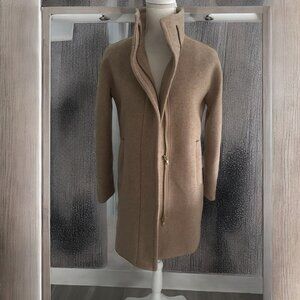 J CREW Camel Tan Stadium Cloth by Nello Gori Coat Size 0